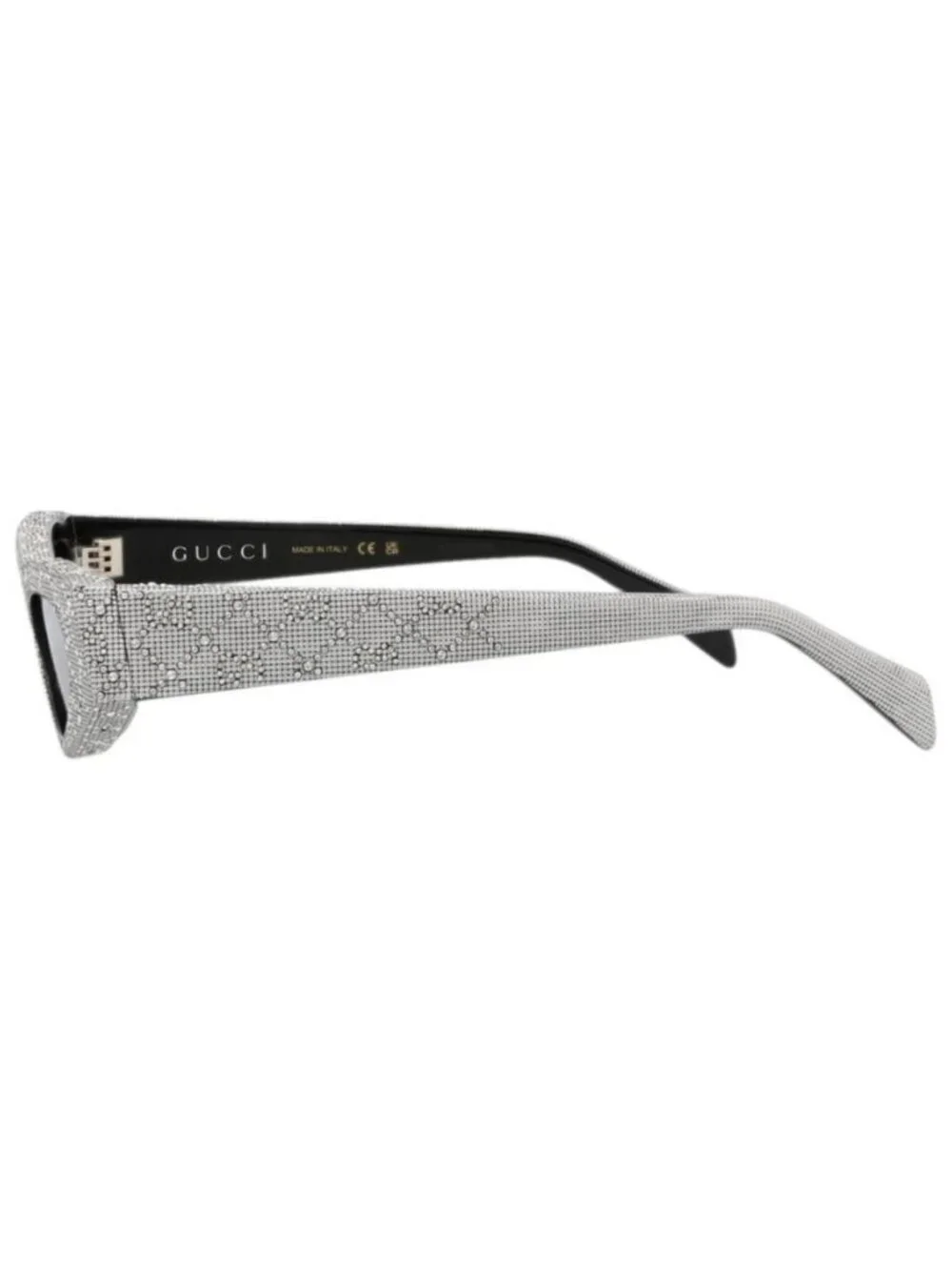 New Gucci Womens Cat Eye Black Black Silver Fashion Designer Sunglasses